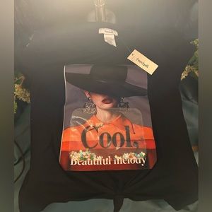 NWT women “Cool Beautiful Melody” graphic T-Shirt.